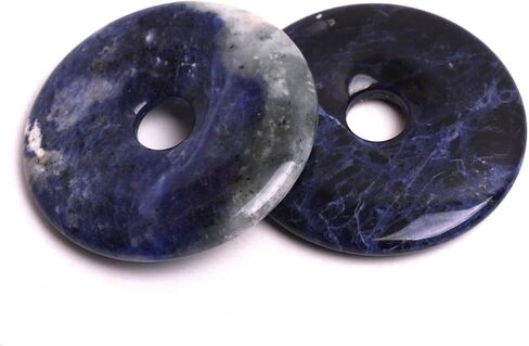 JOE FOREMAN 50mm Picture Jasper Natural Gemstone Ring Circle Donuts Pendant Charms Beads for Jewelry Making 1Pcs in Kuwait