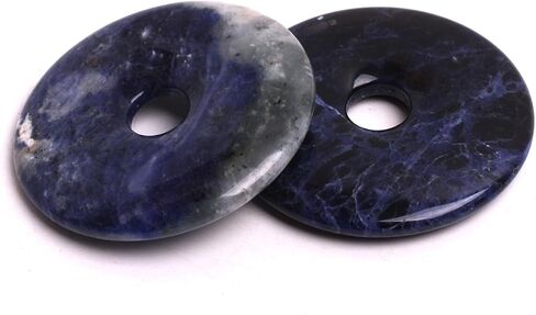 JOE FOREMAN 50mm Picture Jasper Natural Gemstone Ring Circle Donuts Pendant Charms Beads for Jewelry Making 1Pcs in Kuwait
