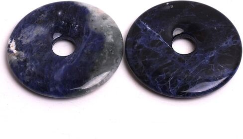 JOE FOREMAN 50mm Picture Jasper Natural Gemstone Ring Circle Donuts Pendant Charms Beads for Jewelry Making 1Pcs in Kuwait