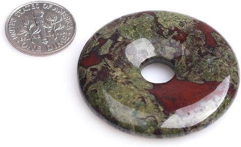 JOE FOREMAN 50mm Picture Jasper Natural Gemstone Ring Circle Donuts Pendant Charms Beads for Jewelry Making 1Pcs in Kuwait