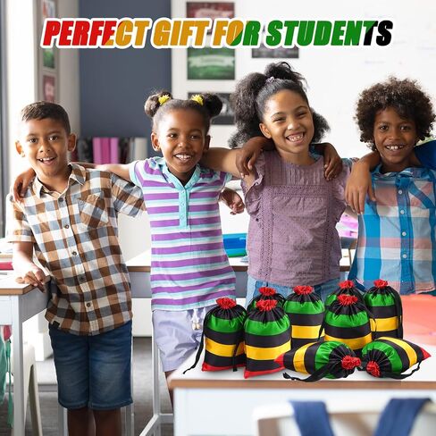 24 Pcs Black History Month Party Favor Black History Month Gifts Bags Reusable Drawstring Bags Reggae Party Supplies for African American Freedom Day Juneteenth(Red, Black, Green, Yellow) in Kuwait