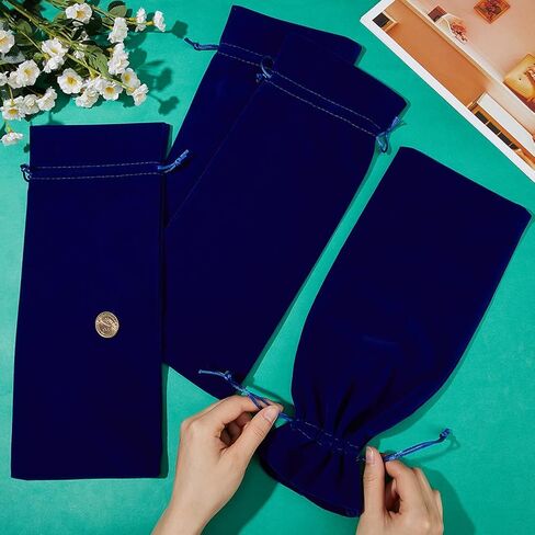 Beebeecraft 4Pcs Velvet Wine Bottle Gift Bags Drawstring Champagne Pouches Reusable Congrats Gift Favor Wrapping Bags 14.76x5.98in for Birthday Dinner Wedding Party in Saudi Arabia