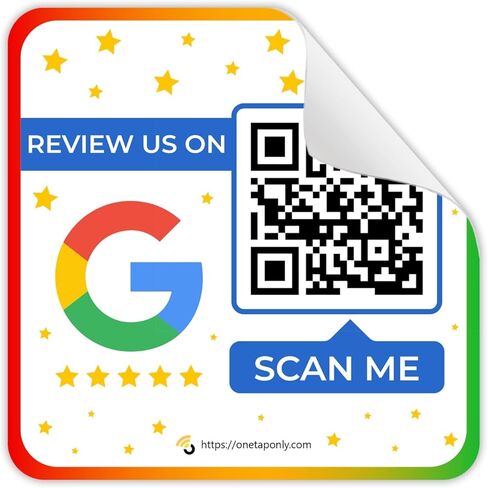 Google Review Stickers | 3 Stickers Pack | Review QR Code | Review Sticker | Unlimited Scan (1-Pack-3-Stickers) in Saudi Arabia