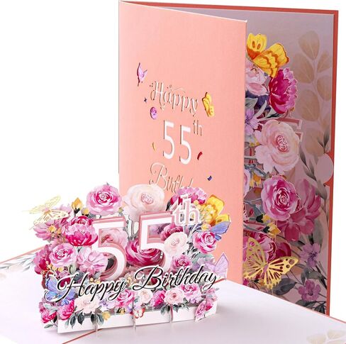 Hblife Happy 75th Birthday Pop up up ، هدية بطاقة تهنئة عيد ميلاد ثلاثية الأبعاد مع ملاحظة فارغة ومظروف ، هدية تذكارية مثالية للنساء ، أمي ، أخت ، زوجة ، صديق in Kuwait