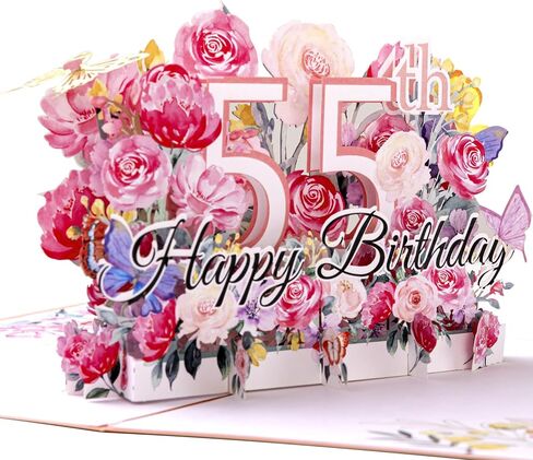 Hblife Happy 75th Birthday Pop up up ، هدية بطاقة تهنئة عيد ميلاد ثلاثية الأبعاد مع ملاحظة فارغة ومظروف ، هدية تذكارية مثالية للنساء ، أمي ، أخت ، زوجة ، صديق in Kuwait