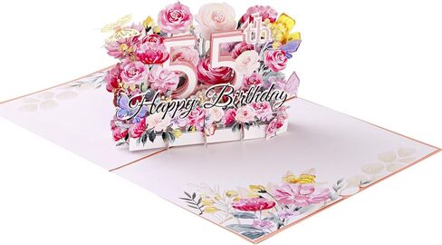 Hblife Happy 75th Birthday Pop up up ، هدية بطاقة تهنئة عيد ميلاد ثلاثية الأبعاد مع ملاحظة فارغة ومظروف ، هدية تذكارية مثالية للنساء ، أمي ، أخت ، زوجة ، صديق in Kuwait