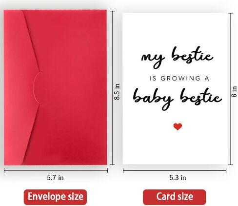 Bestie Pregnant Card, Best Friend Pregnant Gifts, Pregnancy Card for Mommy to Be, Congrats Gift for Expectant Mothers, My Bestie is Growing A Baby Bestie in Saudi Arabia