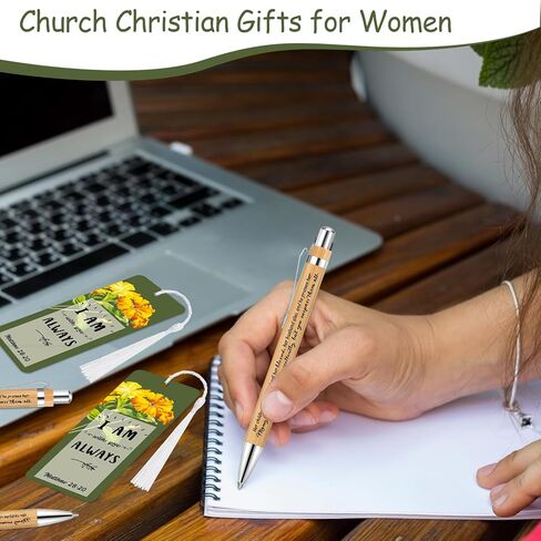 Spakon 35 Sets Mother's Day Church Gifts Bible Verse Bookmarks Inspirational Bamboo Pens Gift Bags Mom Christian Gifts Bulk Religious Mothers Day Party Favors in Saudi Arabia