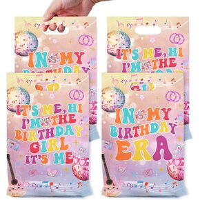 Its Me Hi Im The Birthday Girl Its Me Goodies BAG, 100pcs In My Birthday Era Plastic Birthday Candy Bags Music Birthday Girl It' Me Happy Birthday Treat Bags for Girl Birthday Party Decorations