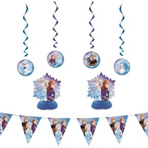 Unique Disney Frozen 2 Decorating Kit (7 Pcs.) - Enchanting Party Accessory for Magical & Memorable Moments