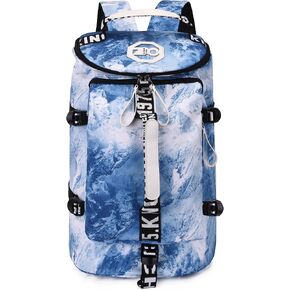 Gym Sport Bag Backpack Duffle Bag for Men and Women Black