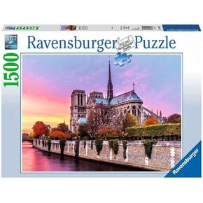 Ravensburger Picturesque Notre Dame 1500 Piece Jigsaw Puzzle for Adults - 16345 - Every Piece is Unique, Softclick Technology Means Pieces Fit Together Perfectly in Kuwait