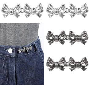 4 Sets Pants Clips to Tighten Waist Tightener Clips Pants Pins Waist Tighten Adjustable Button Pins for Waist No Sew Pants Waist Adjuster Clips for Loose Pants Jeans