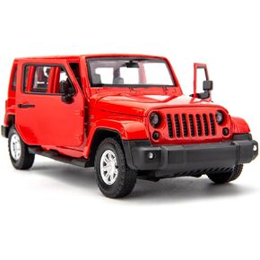 Diecast Model Cars Toy Cars, Wrangler Rubicon1:32 Scale Alloy Pull Back Toy Car with Sound and Light Toy for Girls and Boys Kids Toys (Blue)