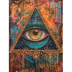 reofrey DIY مجموعات فن الماس للبالغين العين ، والمناظر الطبيعية كاملة الحفر جولة الرسم الرهان الماس ، Cross Stitch تطريز لزخارف الجدار المنزلي 30 × 40 سم