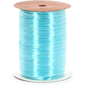 Berwick Wraphia Pearlized Rayon Craft Ribbon ، 100 ياردة بكرة ، Robin Egg Blue ، 7mm