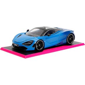 Pink Slips 1:24 W2 McLaren 720S Die-Cast Car w/Base, Toys for Kids and Adults(Blue)