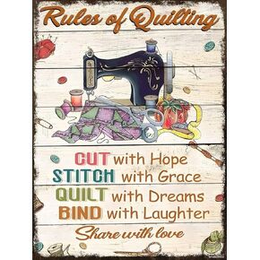 UPABLUNSO Sewing Machine Colorful Yarn Diamond Painting Kits, Happy Life Diamond Art by Number Kits for Home Decor Pleasure Ideal Gift 12x16 Inch