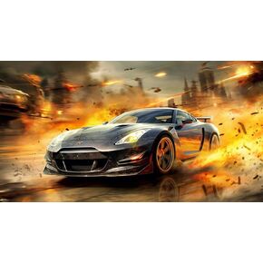 MaiYiYi Top Sports Crystal Diamond Embroidery Set - 5D Full Round Car Racing Art, Crystal Rhinestone Diamond Paintings, Adults & Kids, 30X40 CM