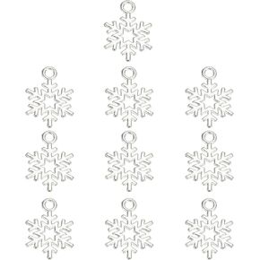 PATIKIL Jewelry Making Charm Bulk, 10 Pcs Alloy Snowflake Pendants DIY for Necklace, Bracelet, Earring Making and Crafting