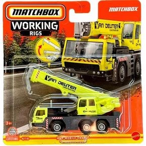 Matchbox Working Rigs MBX Mobile Crane, Series 4/16, Yellow, Diecast