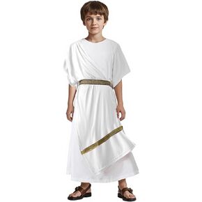VZQI Greek Toga Costume for Kids Roman Halloween Nobility Boy Cosplay S