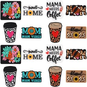 12 Pieces Silicone Focal Beads Cute Silicone Beads Silicone Beads Set Cartoon Silicone Beads for DIY Handicrafts Keychain Bracelet Necklace Bag Decoration Bead Pen（Western Cowboy）
