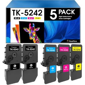 MasaiMara TK5242 TK-5242 Compatible Toner Cartridge for Kyocera ECOSYS M5526cdn M5526cdw P5026cdn P5026cdw M5521cdw M5521cdn P5021cdw P5021cdn Printer | 5-Pack