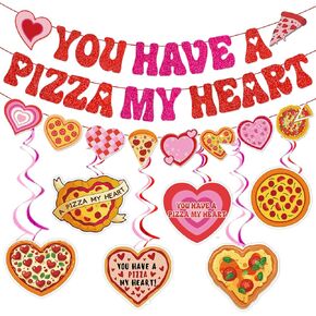 Pizza Galentines Party Decorations You Have A Pizza My Heart Banner Galentines Day Decorations Galentines Day Party Decorations Galentines Day Party Decorations