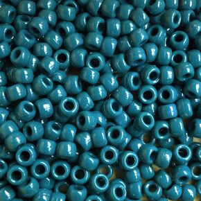 Western Turquoise Blue Crow Beads Pony Beads Made in USA 6x9mm