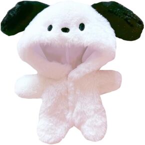 niannyyhouse 20cm Plush Doll Clothes Puppy Onesies Loose White Bodysuit 8in Soft Stuffed Plush Toy Dress Up Accessories