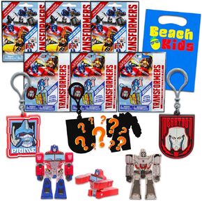 Transformers Blind Bag Party Favors for Kids - Bundle with 6 Transformers Mystery Packs with Figures and Bonus Loot Bags | Transformers Birthday Party Supplies