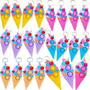 24 Packs Classroom Students Bulk Bubble Summer Ice cream , Mini Pop Holiday Rewards Party Favors