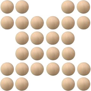 100Pcs 0.78inch Unfinished Natural Wood Round Ball - Crafts and Building Woodpeckers Crafts