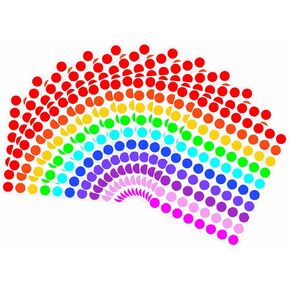 2400 PCS 1/2 Inch Round Dot Stickers Color Coding Labels,80 Labels Per Sheet,30 Sheets 10 Neon Colors Colorful Coding Label Sticker for Coloring,Marking,Organizing,Office,Student Classroom.