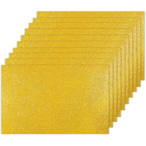 10 PCS Glitter Foam Sheets ، 7.8 × 11.8 بوصة ورق رغوة الرغوة الحرفية ورقة للحرف اليدوية ، ورق رغوة الرغوة الرفيعة لحرف DIY Arts Projects Cosplay Party (Gold)