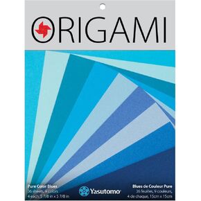 Yasutomo Origami PURE Blues 9 Colors 36 Sheets