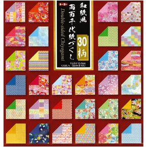 Toyo عكسي اوريغامي واشيفو chiyogami ، Ryoumen chiyogami zukushi 7.5 سم × 7.5 سم (018061)