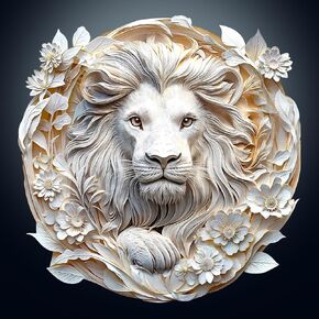 Wooden Puzzles for Adults, 3D Visual Effect Paper Tiger Puzzle, Wood Puzzles Adult, Unique Animal Shape, Paper Sculpture Modern Art Puzzle, Gifts for Friend, Canvas Wall Art (S-8.5 * 8.5in-100 pcs)