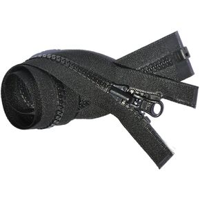 YKK® 20" Vislon Zipper Reversible Slide - YKK #5 Molded Plastic Separating End - Color Black (1 Zipper/Pack)