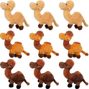 Sosation 9 Pack Camel Stuffed Animal Camel Plush Cute Camel Doll Toy Soft Small Stuffed Camel Hanging Ornaments for Keys Purse Backpack School Bags, DIY Birthday Party Favors, 5.5 x 2 Inches