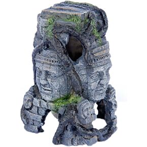 Penn-Plax RR966 Cambodian Rock Faces Aquarium Figure for Decoration and Decor, 6" x 7.5"