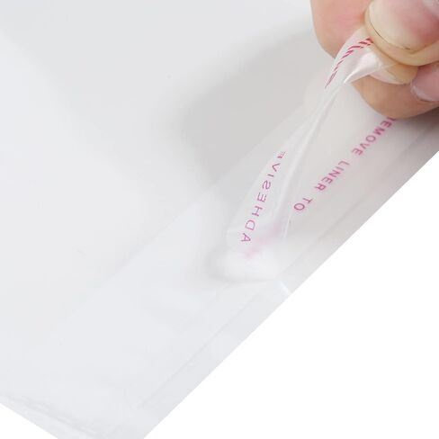 200 Pcs 4" x 7" Thick 1.6 Mil Clear Self Sealing Resealable Cellophane Poly Bags Heavy-duty Adhesive Cello Plastic Bags Packaging Bakery Cookie Candy Candle Soap Photos Card Gift OPP Bag in Kuwait