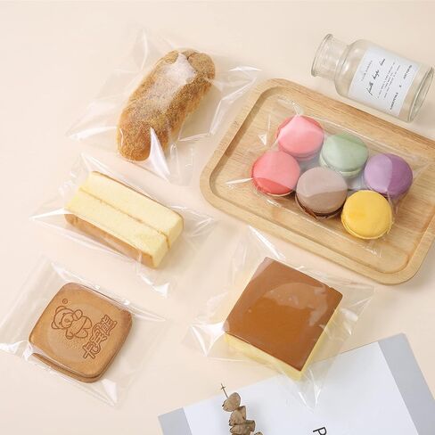 200 Pcs 4" x 7" Thick 1.6 Mil Clear Self Sealing Resealable Cellophane Poly Bags Heavy-duty Adhesive Cello Plastic Bags Packaging Bakery Cookie Candy Candle Soap Photos Card Gift OPP Bag in Kuwait