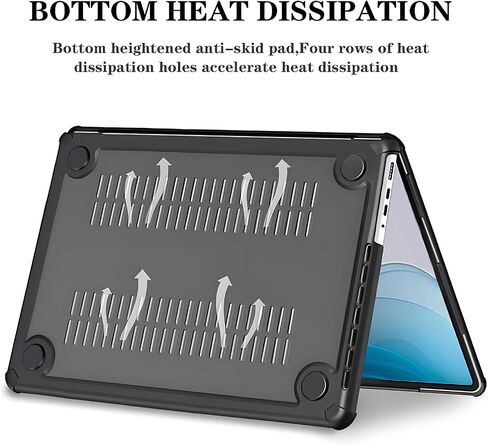 بالنسبة إلى MacBook Pro 14 بوصة Case 2021-2024 تم إصدار M4 M3 M2 Pro/Max Chip A3112 A3185 A3401 A2918 A2992 A2779 A2442 SWARCHPROUS SOND TPU مع فيلم لوحة المفاتيح وفيلم الشاشة ، والشفاف ، in Kuwait