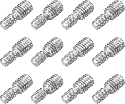 مسمار مسمار ملولب مزدوج الأطراف من uxcell M6x10mm إلى M10x10mm، 8 قطع 304 محول مخفض خيط من الفولاذ المقاوم للصدأ لمثبت تجميع آلات الأثاث in Saudi Arabia