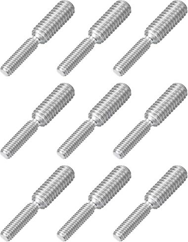 uxcell M6x10mm to M10x10mm Double End Threaded Stud Screw Bolt, 8Pcs 304 Stainless Steel Thread Reducer Adapter for Furniture Machinery Assembly Fastener in Saudi Arabia