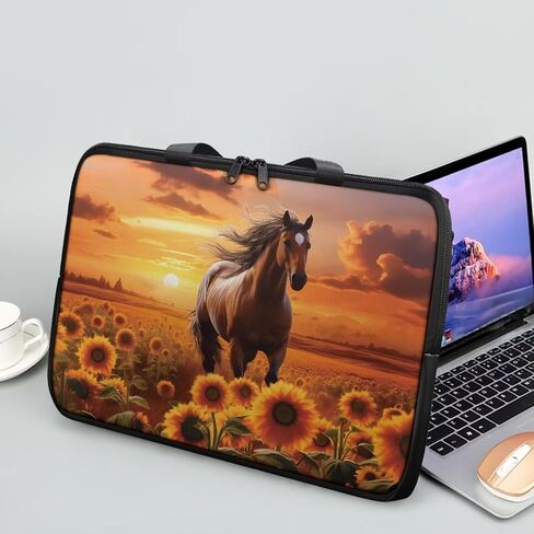 Laptop Bag for Women Men Casual Carrying Bag Durable and Waterproof Briefcase Computer Case with Zipper and Handle Business Office Work Bag, Forest Camo American Flag Deer Print, 17 inch in Saudi Arabia
