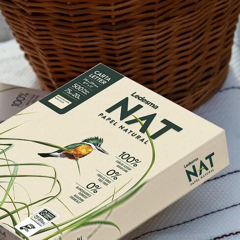 LEDESMA NAT LETTER SIZE 8.5 "x11" ورقة طابعة لب السكران - 75 GSM ، ورقة طابعة نسخ متعددة الأغراض غير المبينة - لجميع طابعات المكاتب والنسخ ، التصميمات ، الحرف (3 صفائح - 1500 صفائح) in Kuwait