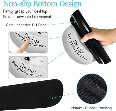 Desk Mat Desk Pad, Large Gaming Mouse Pad with Wrist Rest Wrist Support, Ergonomic Mouse Pad Keyboard Mat Wrist Rest, Cup Coaster, Home Office Desk Accessories Decor Supplies, Funny Black Cat in Saudi Arabia